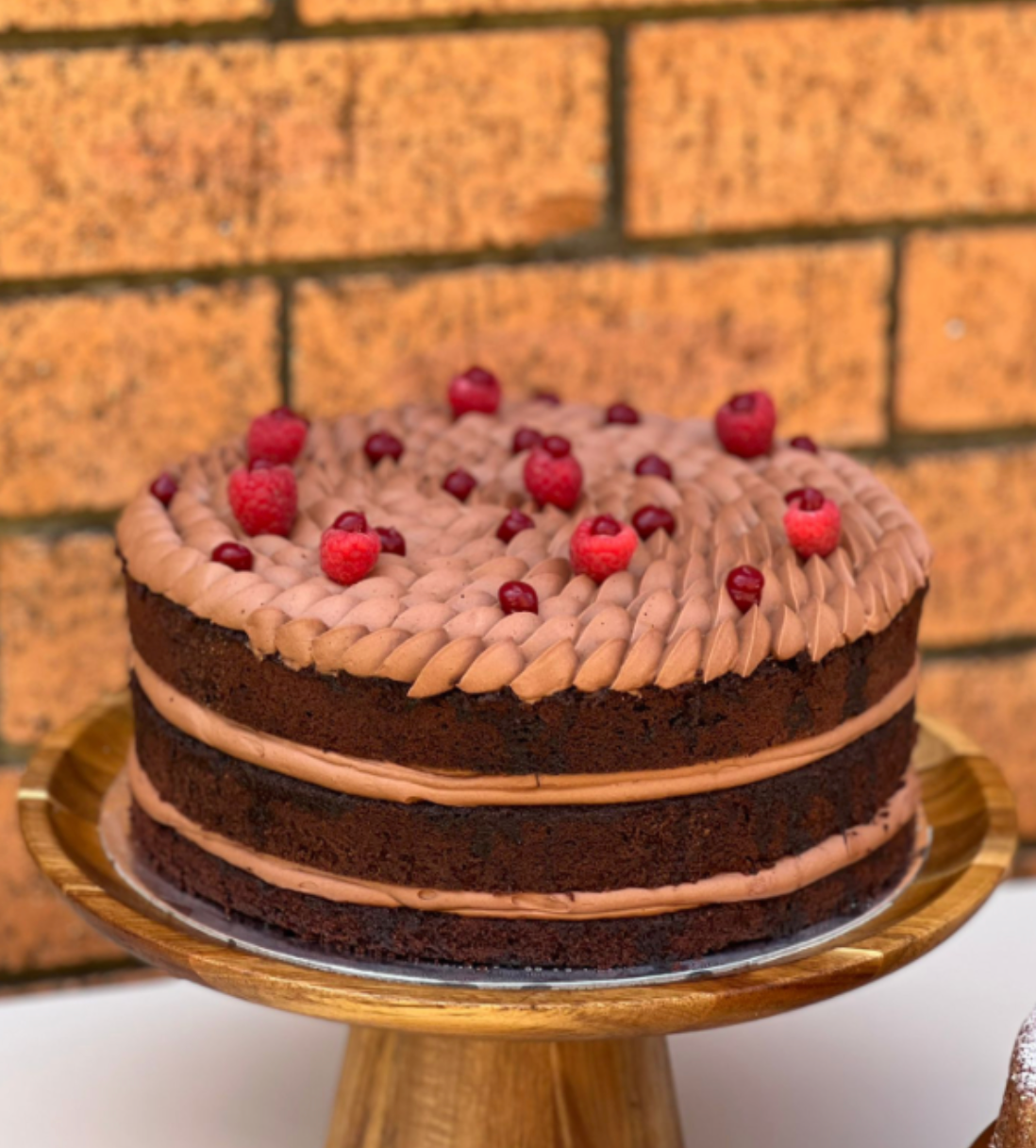 Valrhona Chocolate & Raspberry Cake Slice